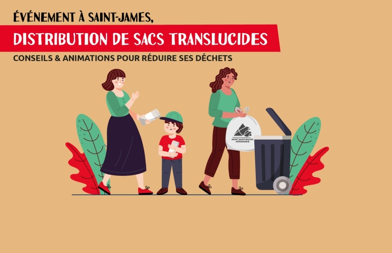 Distribution de sacs poubelle à Saint-James