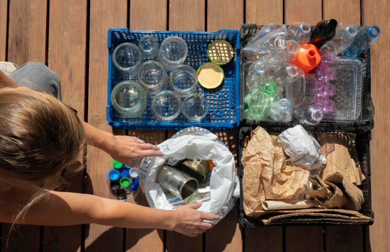 Je trie mes déchets en vacances