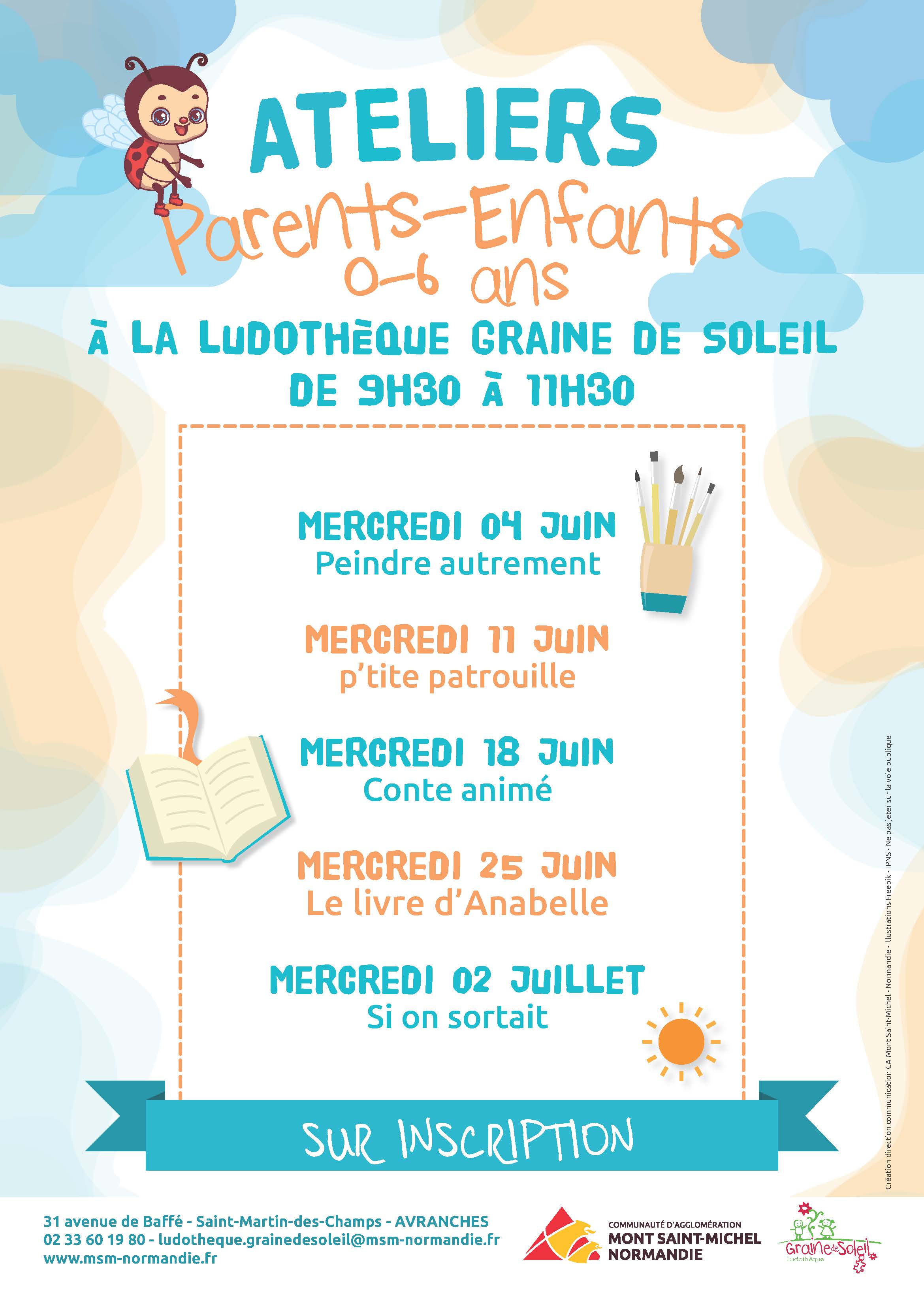 Affiche AteliersParentsEnfants JuinJuillet 2025