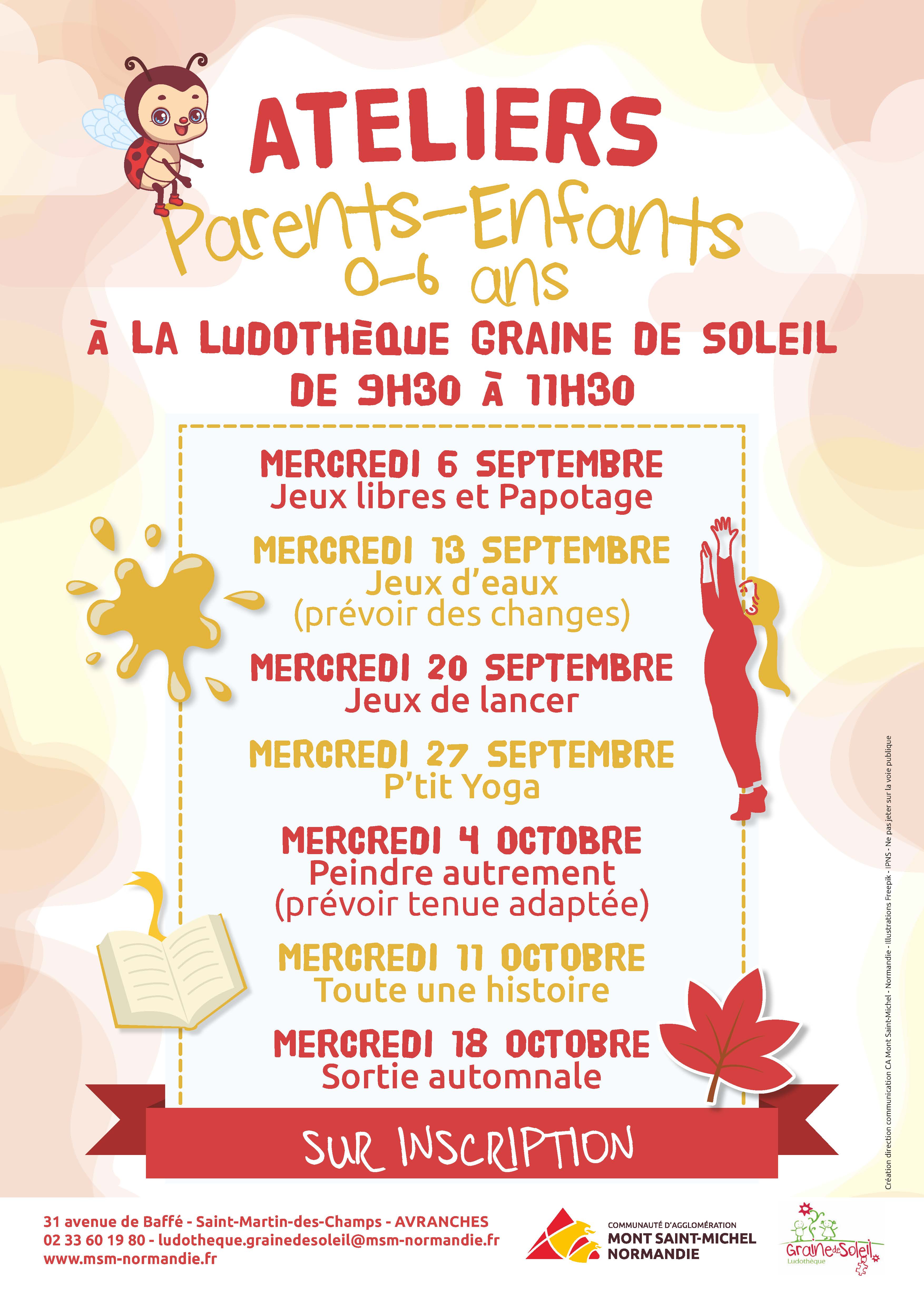 Affiche AteliersParentsEnfants SeptembreOctobre 2023 1