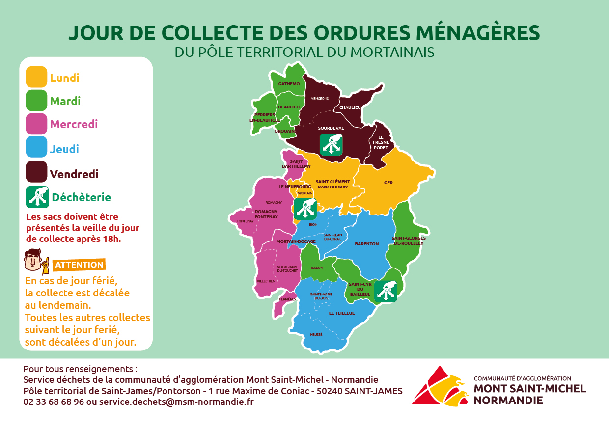 Carte Jour Collecte Mortainais 2021