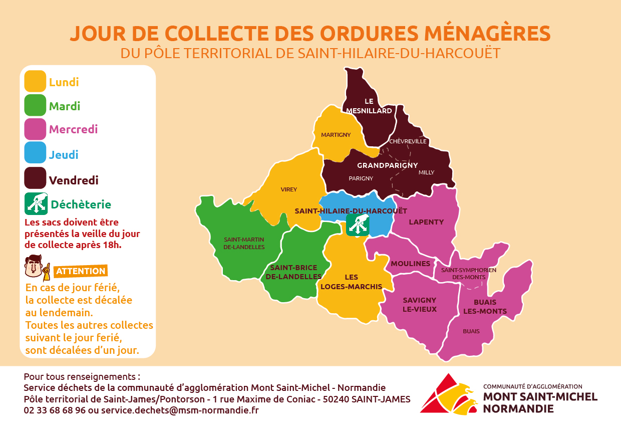 Carte Jour Collecte SaintHilaireHarcouet 2021