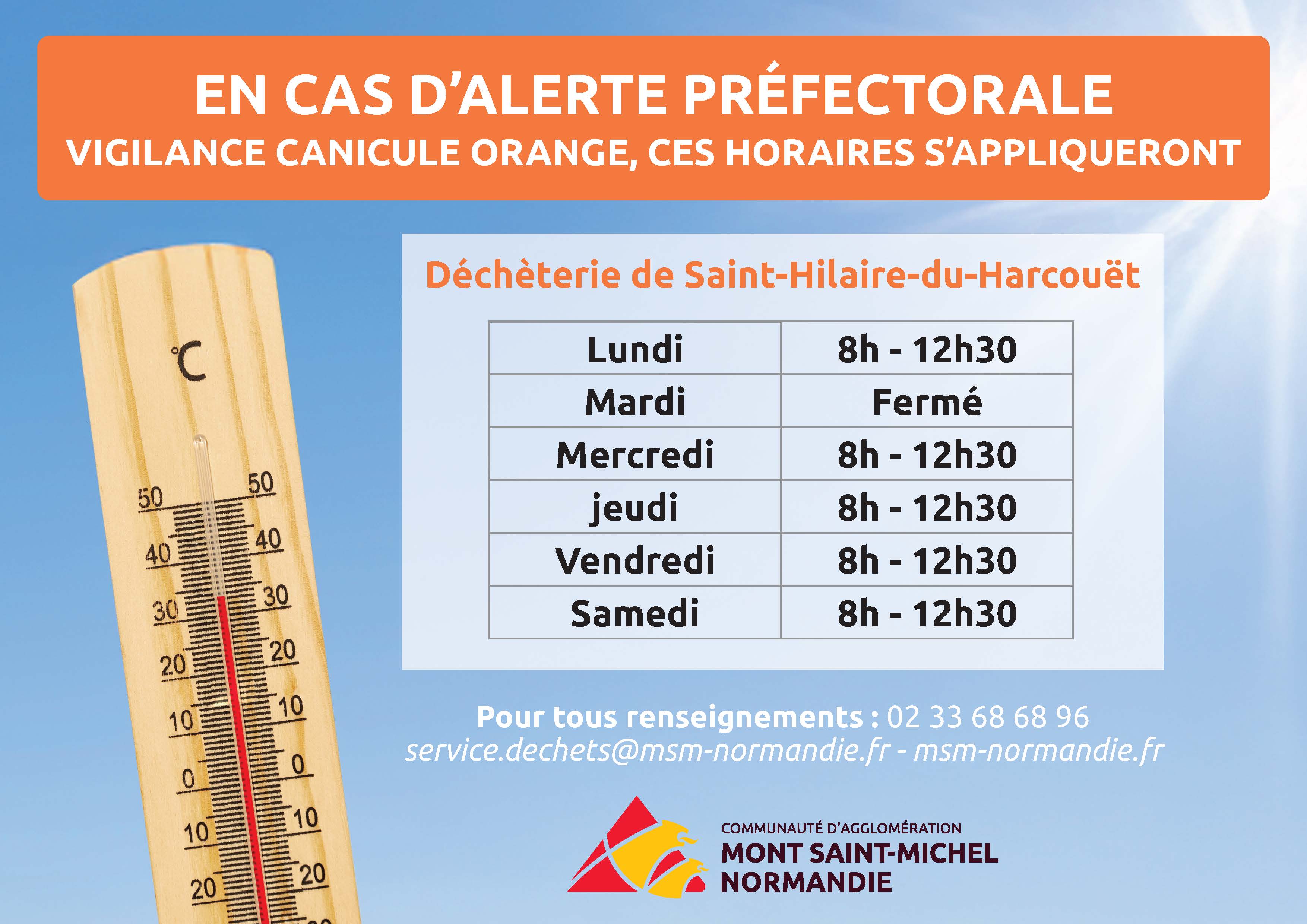 ForteChaleur Decheterie StHilaireHarcouet