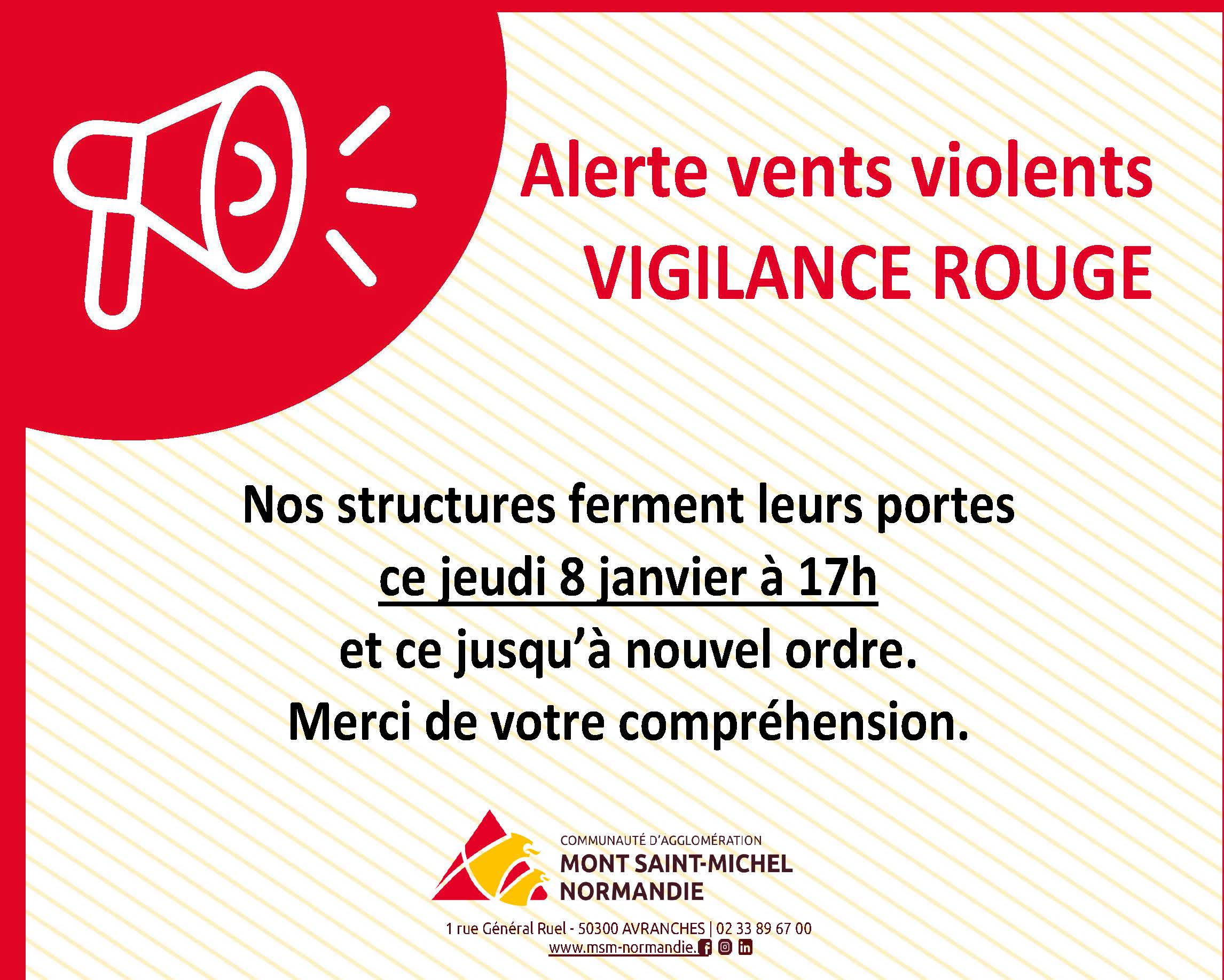 affche fermeture alerte