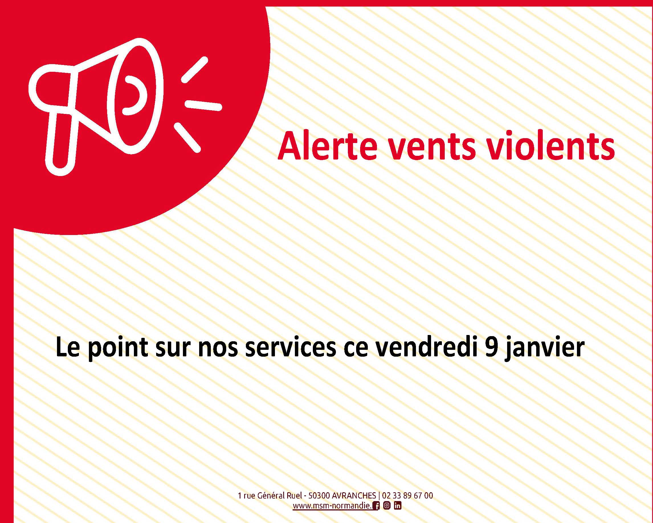 affiche fermeture alerte